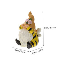 Load image into Gallery viewer, Happyyami 3pcs Garden Gnome Statue Decorative Bee Gnome Figurine White Beard Resin Dwarf Ornaments for Fall Decor Indoor and Outdoor Thanksgiving Display
