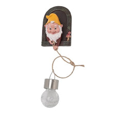 Load image into Gallery viewer, Garden Gnome Statue with Solar Light Tree Hugger Garden Figurine Decoration for Outdoor Yard Patio
