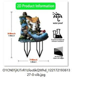 Load image into Gallery viewer, Garden Hanging Ornament Acrylic Gnome Shoe Yard Art Indoor Outdoor Decorative Unique Design For Home Patio (Blue, 30X20cm)