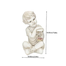 Load image into Gallery viewer, Toyvian Solar Sculpture Outdoor Resin Garden Statue with Decorative Lighting for Lawn Patio and Brings Joyful Childhood Memories to Your Home