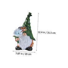Load image into Gallery viewer, Happyyami 1pc Solar Powered Gnome Resin Figurine Decoration Elegant Garden Landscape Light for Home Decor Patio Lawn and Balcony Weatherproof Outdoor Ornament