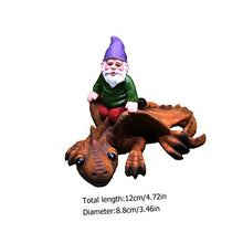Load image into Gallery viewer, Toyvian Creative Resin Garden Gnome Dinosaur Statue Unique Outdoor Ornament for Home Adornment Durable Decorative Figurine for Patio Balcony Office and Garden Display