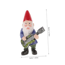 Load image into Gallery viewer, OUNONA 4pcs Music Band Gnome Sculpture Set Mini Gnome Figurines for Christmas Home Decor Tabletop Ornaments for Garden and Holiday Celebrations