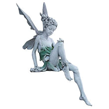 Load image into Gallery viewer, Fairy Statue, Sitting Fairy Sculpture, Resin Garden Figurine Ornament, Outdoor Yard Landscape Decoration Waterproof Resin Angel Garden Statue Figurine for Patio Lawn Yard Decoration,A