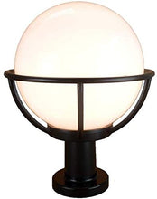 Load image into Gallery viewer, UIOPPOI IP65 Waterproof Outdoor Garden Post Light Industrial Modern Column Lamp Spherical Globe Ball Pillar Lantern Community Patio Landscape Lighting E27 External Fence Deck Table Lamp