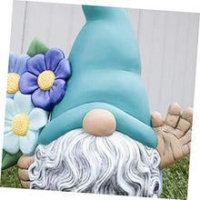 Load image into Gallery viewer, Happyyami Garden Gnome Figurine Decorative Ornament for Home and Garden Doll Flowers for Lawn Desk Tiered Tray Decoration