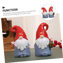 Load image into Gallery viewer, Happyyami 2pcs Adorable Dwarf Gnome Decor Moss Gnome Garden Ornaments Lightweight Easy to Move for Indoor Outdoor Use