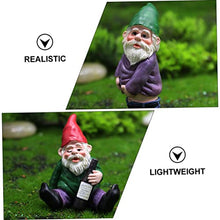 Load image into Gallery viewer, MERRYHAPY 4pcs Miniature Dwarf Adornments Resin Garden Gnomes for Landscape Decor Unique Dwarf Bonfire Figurines Realistic and Garden Decorations