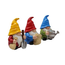 Load image into Gallery viewer, SUPVOX 3Pcs Resin Gnome Garden Statues Set Outdoor Garden Gnome Ornaments Colorful Fairy Figurines for Lawn Decor