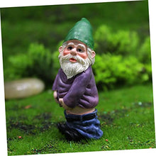 Load image into Gallery viewer, CAXUSD 4pcs Miniature Dwarf Resin Ornaments for Outdoor Garden Decoration Includes Sitting Lying down Gnomes Bonfire for Home Holidays