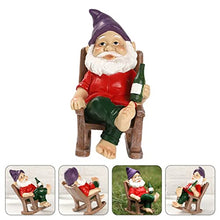 Load image into Gallery viewer, BESPORTBLE Garden Gnome Statue Lightweight Dwarf Ornaments Gnome Garden Ornaments