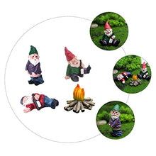 Load image into Gallery viewer, Happyyami Miniature Dwarf Adornments Resin Elf Garden Ornaments 4pcs for Micro Landscape Decor