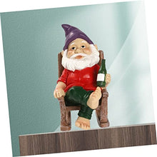 Load image into Gallery viewer, Happyyami Adorable Resin Dwarf Ornament for Garden and Home Office Decor Cute Desktop Decoration Whimsical Gnome Figure for Patio and Indoor Spaces