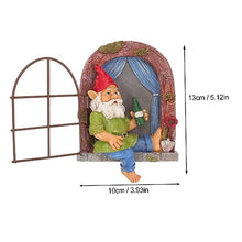 Load image into Gallery viewer, Ciieeo 1pc Creative Gnome Garden Statue Ornament for Outdoor Decor Lifelike Drinking Gnome Hanging Tree Decoration Figure for Landscaping and Garden Ornaments