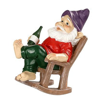 Load image into Gallery viewer, Happyyami Outdoor Garden Gnome Statue Adorable Resin Dwarf Craft for Home Creative Miniature Gnome Ornament for Balcony and Garden Decoration Unique Idea