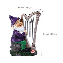 Load image into Gallery viewer, Happyyami Gnome Garden Decor Statue Solar Gnomes for Outdoor Unique Ornament for Yard