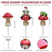Load image into Gallery viewer, kaiwern Fairy Garden Accessories, 3 Pack Mini Frog and Gnome Mushroom Statues, Cute Animal Figurines Garden Planter Decor, Miniature Fairy Sculpture Decoration for Flower,Yard,Lawn Ornament, DIY Gift
