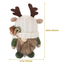 Load image into Gallery viewer, Toyvian Gnome Garden Statue Christmas Gnome Decor Deer Antler Figurine Holiday Ornaments