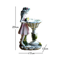 Load image into Gallery viewer, MYYINGBIN Flower Fairy Solar Garden Light Outdoor Angel Statue Landscape Lamp Resin Figurine For Courtyard Lawn Woodland, S