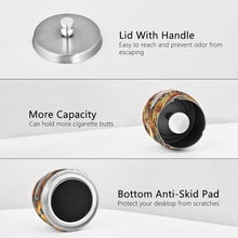 Load image into Gallery viewer, Fall Gnomes Wooden Smoking Cup Ashtray, Ashtrays for Cigarettes with Lid, Home Ashtray