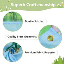 Load image into Gallery viewer, Arosche Spring Decorations Hello Spring Banner 72" x 48" Backdrop Gnomes Flowers Farmhouse Photography Seasonal Sping Holiday Backdrop for Indoor Outdoor Garden,Yard,Party Home Decorations