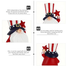 Load image into Gallery viewer, MAGICLULU Independence Day Decorations Garden Pond Ornaments Outdoor Resin Dwarf Statue