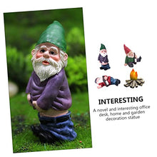 Load image into Gallery viewer, MERRYHAPY 4pcs Miniature Dwarf Adornments Resin Garden Gnomes for Landscape Decor Unique Dwarf Bonfire Figurines Realistic and Garden Decorations