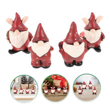 Load image into Gallery viewer, Toyvian 4pcs Outdoor Gnome Decor Resin Gnome Statues for Christmas Garden Decoration Durable Splashproof Festive Ornaments for Holiday Ambiance