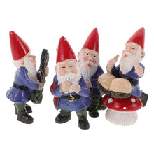 Load image into Gallery viewer, ULTECHNOVO 4pcs Mini Music Band Gnome Statues Wear Resistant Gnome Dolls for Garden Patio Home Decor Delicate Decorative for Christmas Special Occasions