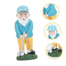Load image into Gallery viewer, FONDOTIN Golfing Gnome Statue Resin Ornament Garden Lawn Patio Decor Gnome Decorations for Home