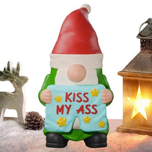 Load image into Gallery viewer, Uhngw Naughty Christmas Gnome | Funny Handmade Resin Statue Dwarf - Cute Garden Decor, Gnomes Garden Decor, Halloween Garden Gnomes, 3.5Inch For Indoor Outdoors