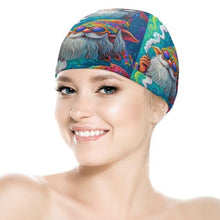 Load image into Gallery viewer, Gnome Smoking Colorful Classic Swim Cap High Elasticity Soft Bathing Caps Lightweight Swimming Hat for Men Women