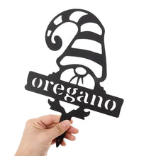 Load image into Gallery viewer, Toyvian Adorable Garden Gnome Stake Easy Ground Insertion Decor for Outdoor Garden Patio Cute Metal Dwarf Insert for Joyful Festivals Flower Pots More