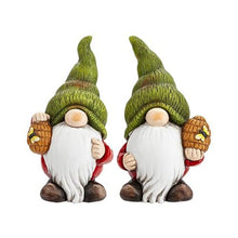 Load image into Gallery viewer, PMS Set of 2 28.5cm Gonk Gnome with Beehive Ceramic Garden Ornament Decoration