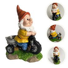 Load image into Gallery viewer, BESPORTBLE Gnome Statue Riding Tricycle Adorable Resin Dwarf Sculpture for Garden Patio and Home Decor Birthdays Anniversaries and Festivals