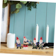 Load image into Gallery viewer, OUNONA 4pcs Music Band Gnome Sculpture Set Mini Gnome Figurines for Christmas Home Decor Tabletop Ornaments for Garden and Holiday Celebrations