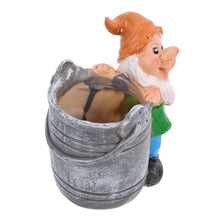 Load image into Gallery viewer, SUPVOX Creative Fairy Gnome Resin Flower Pot Planter for Indoor and Outdoor Use Compact Decorative Succulent Container with Playful Garden Statue for Desks Shelves and Windowsills
