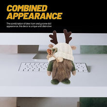 Load image into Gallery viewer, Toyvian Gnome Garden Statue Christmas Gnome Decor Deer Antler Figurine Holiday Ornaments