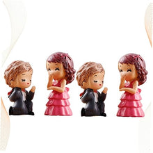 Load image into Gallery viewer, Hemobllo 2pairs Miniature Couples Adornment Creative Resin and Landscape Ornaments for Mini Gardens and Desktop Decoration for Decor of Bride and Groom Figurines