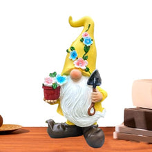 Load image into Gallery viewer, Garden Gnomes Statues, Solar Gnomes Decorations, Dwarf Sculptures with LED Light for Landscape Yard Lawn Backyard Patio Porch