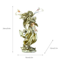 Load image into Gallery viewer, kivrimlarv Garden Fairy Figurines - Fairy Statue Miniature Figurines - Fairy Statue Miniature, Flower Fairy Miniature Decoration for Courtyard