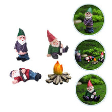 Load image into Gallery viewer, Happyyami Miniature Dwarf Adornments Resin Elf Garden Ornaments 4pcs for Micro Landscape Decor
