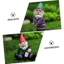 Load image into Gallery viewer, Sosoport 4pcs Miniature Dwarf Decor Resin Gnome Figurines for Garden Cute Landscape Adornments for Lawn Flower Pots and Home Decoration