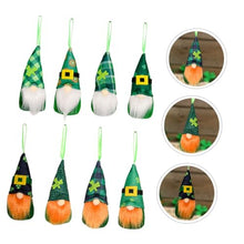 Load image into Gallery viewer, Ciieeo 2sets Funny Gnomes Garden Ornaments Patrick's Day Gnome Pendant Home Decor Cotton Cloth Party Decorations 8pcs*2