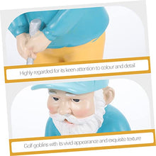 Load image into Gallery viewer, FONDOTIN Golfing Gnome Statue Resin Ornament Garden Lawn Patio Decor Gnome Decorations for Home