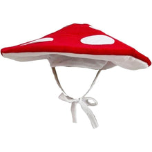 Load image into Gallery viewer, Vobumix Red Mushroom Hat Cosplay Plant Cap Funny Head Accessory Party Props for Halloween Themed Events Holiday