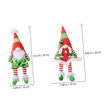 Load image into Gallery viewer, Ciieeo 2Pcs Delicate Gnome Doll Ornaments Christmas Gnome Decorations for Tabletop Centerpiece Style and Gonk Figurines for Holiday Decor