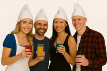 Load image into Gallery viewer, labreeze White Gnome Hat Set, 4-Piece Fancy Dress Costume Hats, Adult Unisex One Size