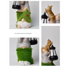 Load image into Gallery viewer, Garden Gnome Statues, Solar Garden Gnomes Squirrel Lantern Figurines, Whimsical Sculptures Funny Resin Lawn Ornaments for Backyard, Patio, Porch, Flowerbed, Pathway, Yard, Balcony