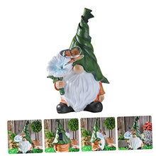 Load image into Gallery viewer, Happyyami 1pc Solar Powered Gnome Resin Figurine Decoration Elegant Garden Landscape Light for Home Decor Patio Lawn and Balcony Weatherproof Outdoor Ornament